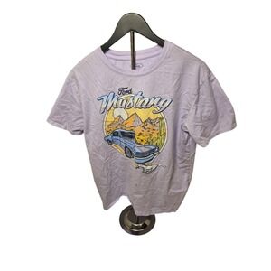 Ford Mustang Tshirt Womens Size Small Lavender Color